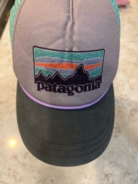 Patagonia Trucker Hat in Lavender, Teal & Olive